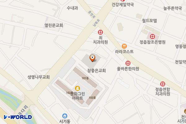 삼화그린 공영주차장 위치 지도 — 전북특별자치도 정읍시 시기동 194-25