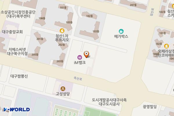 대구은행 제2본점영업부 위치 지도 — 대구광역시 북구 옥산로 111