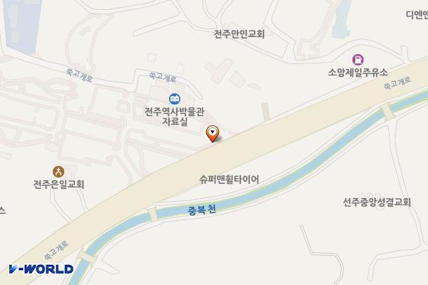 전주역사박물관 위치 지도 — 전북특별자치도 전주시 완산구 쑥고개로 259