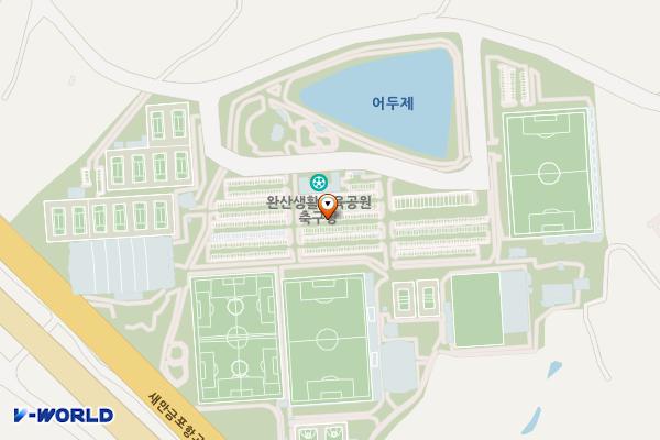 완산생활체육공원 위치 지도 — 전북특별자치도 전주시 완산구 중인동 307(중인동, 생활체육공원)