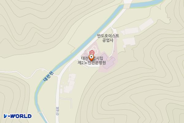 대전시립제2노인전문병원 위치 지도 — 대전광역시 동구 산내로 300