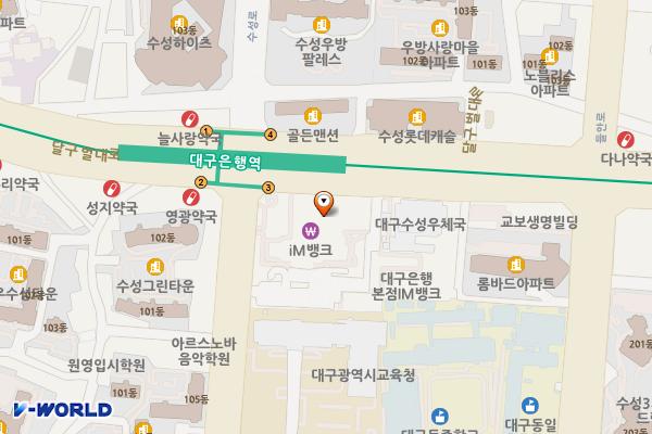 대구은행 본점 위치 지도 — 대구광역시 수성구 달구벌대로 2310