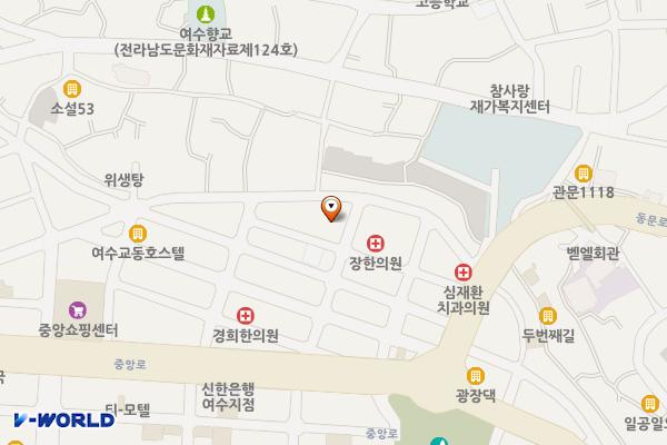 진남상가공영주차장 위치 지도 — 전남광주통합특별시 여수시 통제영3길 14-13
