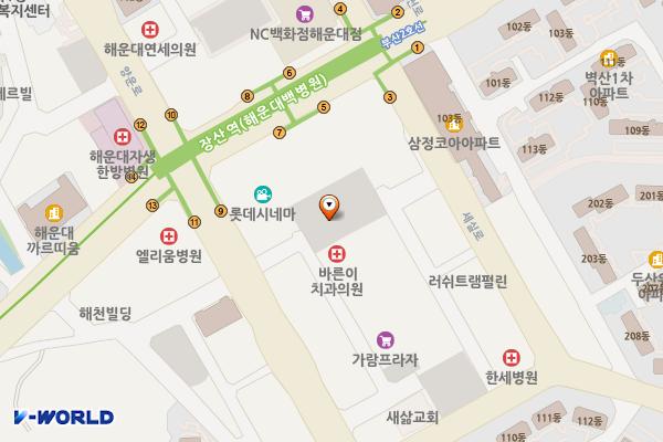 장산역2번 위치 지도 — 부산광역시 해운대구 좌동 1479-4