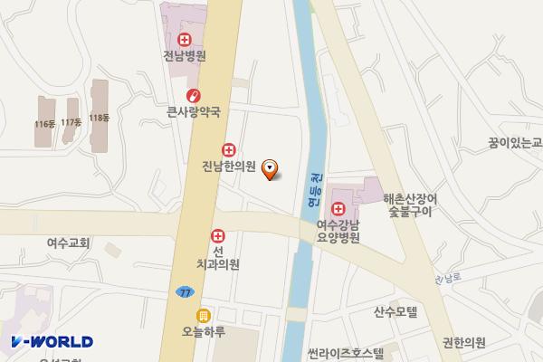 서교동공영주차장 위치 지도 — 전남광주통합특별시 여수시 서교동 153