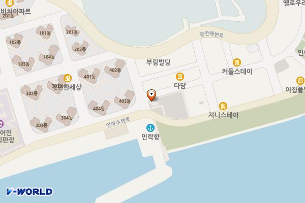 수변공원 위치 지도 — 부산광역시 수영구 광안해변로344번길 19