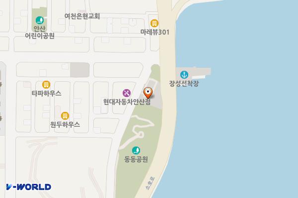 아이나래놀이터 위치 지도 — 전남광주통합특별시 여수시 장성3길 15
