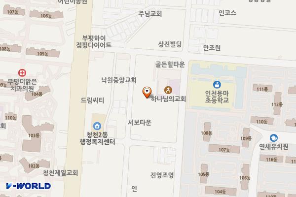 더렉스오피스텔 위치 지도 — 인천광역시 부평구 세월천로40번길 50