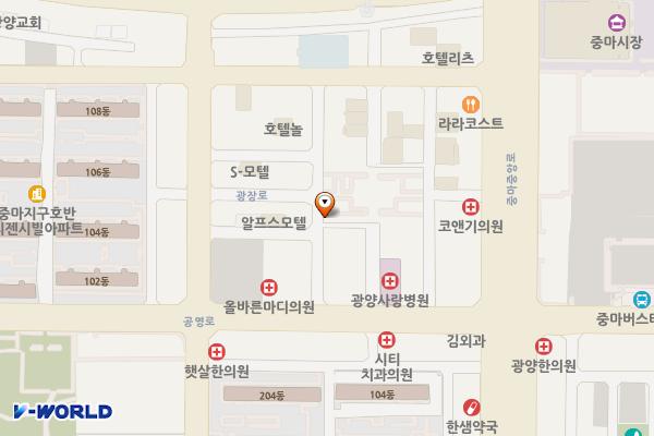 오류중앙광장 위치 지도 — 전남광주통합특별시 광양시 오류2길 12