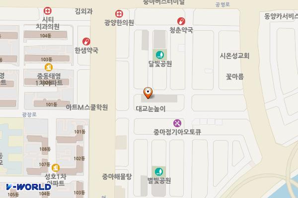 중동 상가밀집지역 위치 지도 — 전남광주통합특별시 광양시 중동 1767-2
