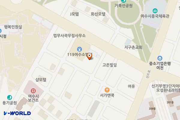 학동선소상가-3 위치 지도 — 전남광주통합특별시 여수시 시청동3길 8