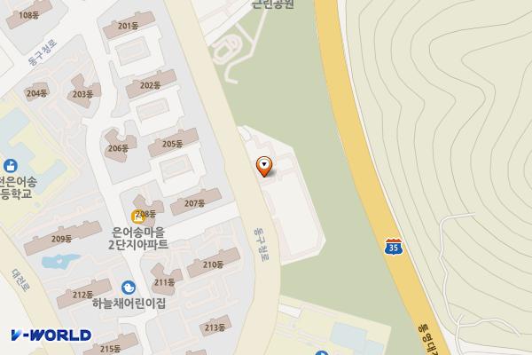남부여성가족원 위치 지도 — 대전광역시 동구 동구청로 36