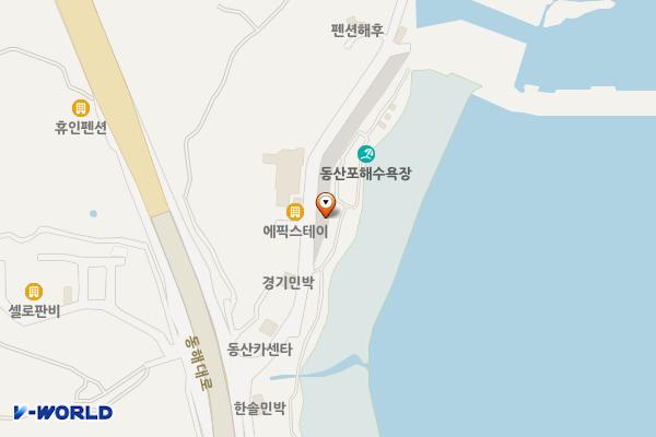 동산항해수욕장주차장 위치 지도 — 강원특별자치도 양양군 현남면 동산리 90-35