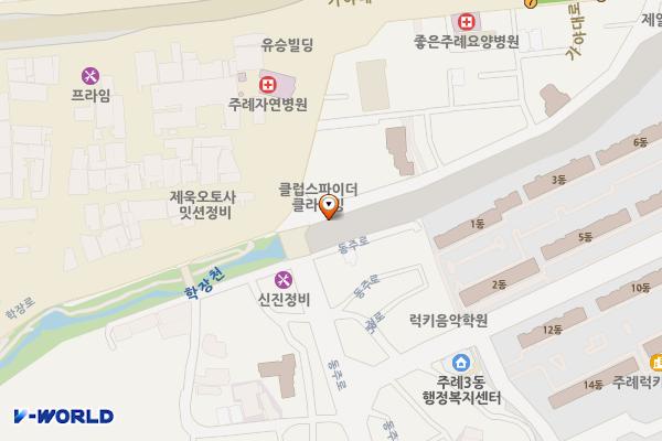 학장천복개 위치 지도 — 부산광역시 사상구 주례동 1233-7