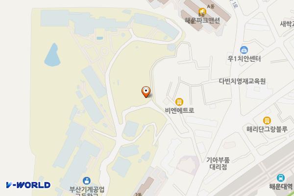 부산기계공고후문공영주차장 위치 지도 — 부산광역시 해운대구 해운대로 569