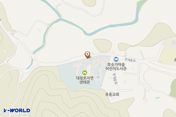 대청호자연생태관 위치 지도 — 대전광역시 동구 천개동로 41