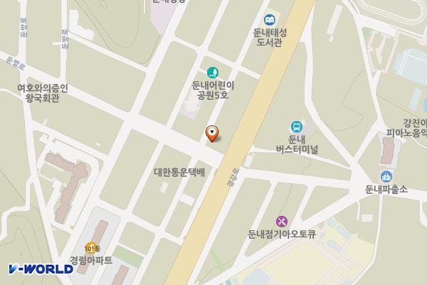 문화OK마트~CU둔내문화점 위치 지도 — 강원특별자치도 횡성군 둔내면 둔방내리 584-7