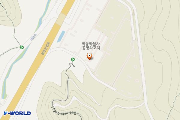 회동동 화물 위치 지도 — 부산광역시 금정구 개좌로 408