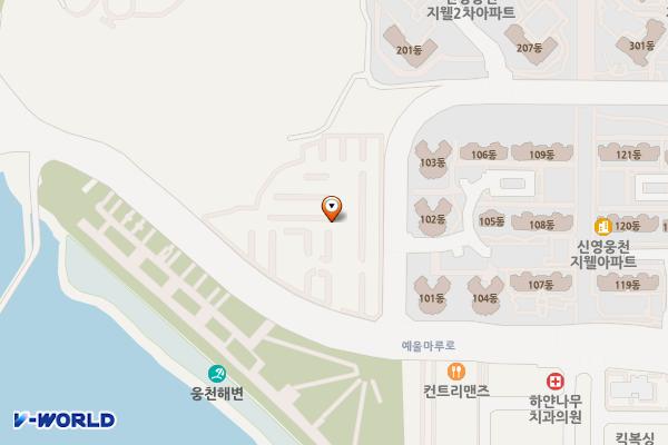 웅천공원공영주차장 위치 지도 — 전남광주통합특별시 여수시 웅천동 1691
