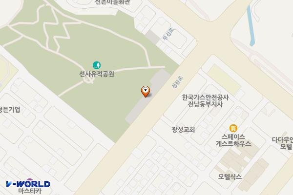선사유적공원 위치 지도 — 전남광주통합특별시 여수시 화장동 945-1
