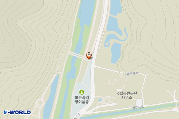연꽃단지주차장 위치 지도 — 충청북도 보은군 속리산면 상판리 239