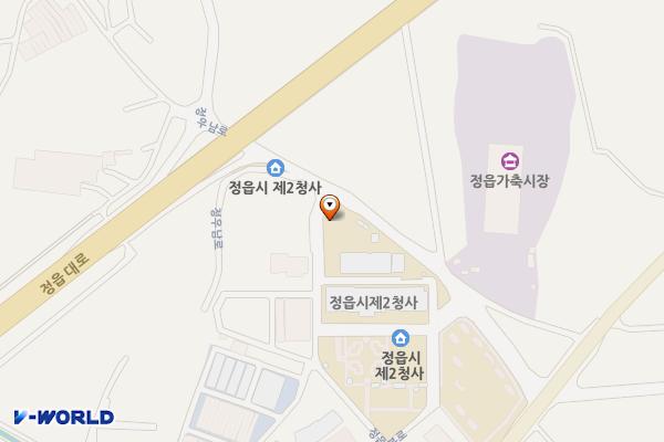 정읍시청 제2청사 위치 지도 — 전북특별자치도 정읍시 정우면 정우남로 282