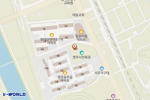 영주시민회관 위치 지도 — 경상북도 영주시 선비로 213