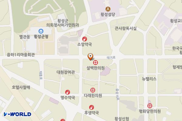 큰손왕만두 ~ 로타리슈퍼 위치 지도 — 강원특별자치도 횡성군 횡성읍 읍상리 386-12