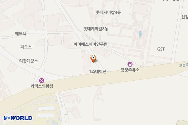 티스테이션 의왕시청점 위치 지도 — 경기도 의왕시 한밭들길 3