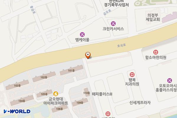 금오그린(동서측) 위치 지도 — 경기도 의정부시 금오동 470-6