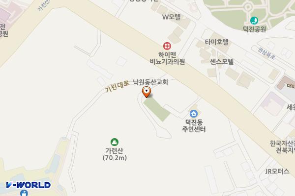 가련산주차장 위치 지도 — 전북특별자치도 전주시 덕진구 덕진동2가 224-3