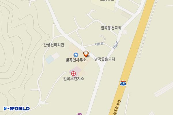 벌곡면사무소 위치 지도 — 충청남도 논산시 벌곡면 황룡재로 594