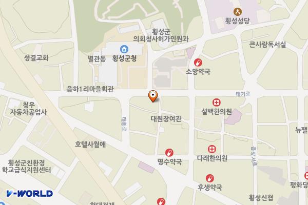 청일한약방 ~ 경의한의원 위치 지도 — 강원특별자치도 횡성군 횡성읍 읍하리 79-4