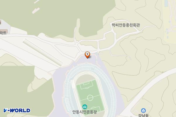 안동시민운동장 위치 지도 — 경상북도 안동시 정하동 351-1