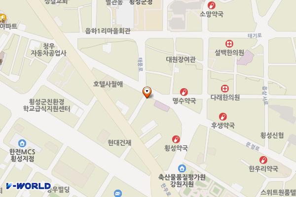 미카도스시 ~ 올리브영 위치 지도 — 강원특별자치도 횡성군 횡성읍 읍하리 94-16