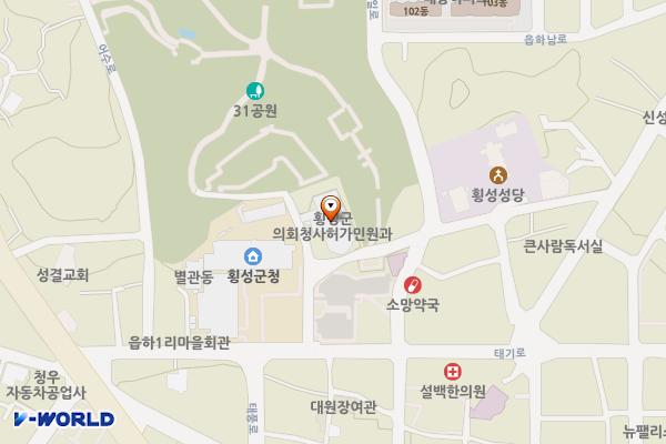 군의회 ~ 삼일설렁탕 위치 지도 — 강원특별자치도 횡성군 횡성읍 읍하리 58-9