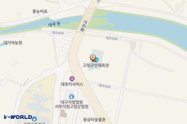 고령군민체육관 위치 지도 — 경상북도 고령군 대가야읍 대가야로 1440