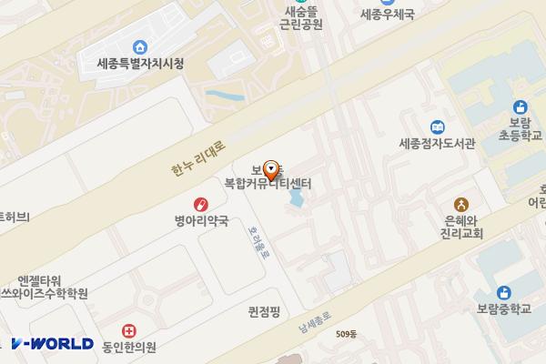 보람동행정복지센터 위치 지도 — 세종특별자치시 호려울로 42