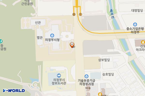 의정부시청 위치 지도 — 경기도 의정부시 시민로 1