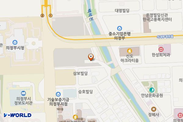 백석천제1지하 위치 지도 — 경기도 의정부시 시민로 12