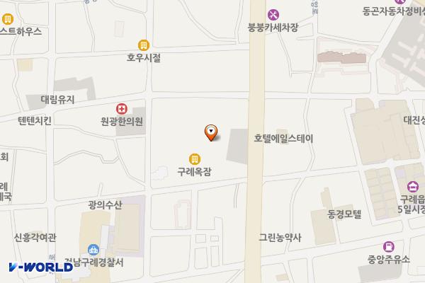 5일시장 인근 주차장(2지구) 위치 지도 — 전남광주통합특별시 구례군 구례읍 봉동리 393-3