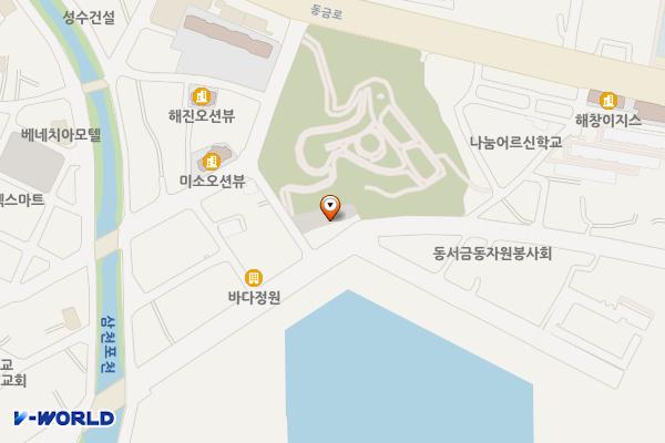 통창공원 위치 지도 — 경상남도 사천시 동금동 256-7