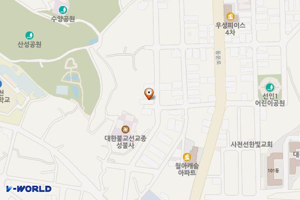 수양공원 위치 지도 — 경상남도 사천시 사천읍 선인리 614-1