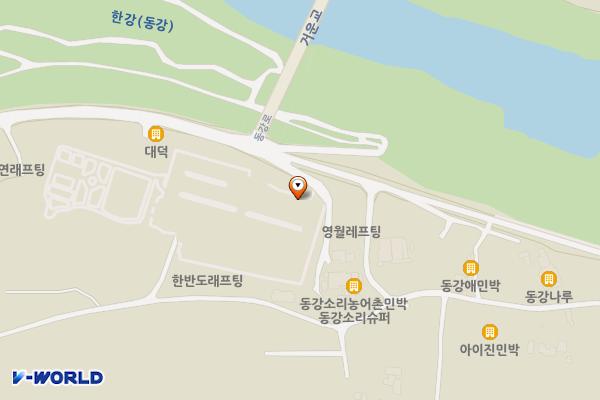 섭새주차장 위치 지도 — 강원특별자치도 영월군 영월읍 동강로 836