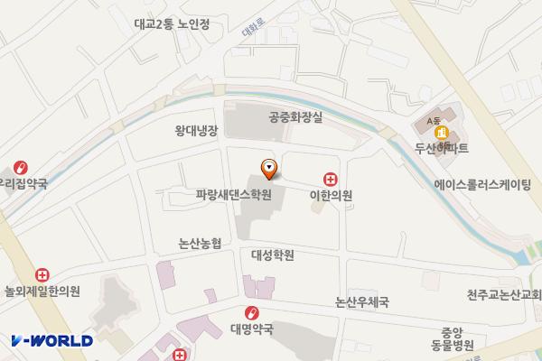 화지중앙시장 2주차장 위치 지도 — 충청남도 논산시 대화로84번길 15-6