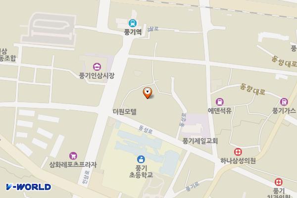 풍기 동성로 주차장 위치 지도 — 경상북도 영주시 풍기읍 서부리 125-11