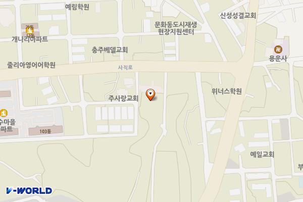 충주음악창작소 위치 지도 — 충청북도 충주시 사직로 140
