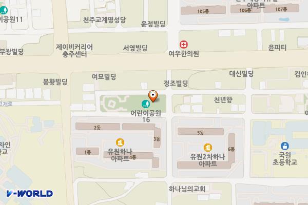 연수9호 어린이공원 주차장 위치 지도 — 충청북도 충주시 연수동 1692