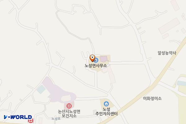 노성면사무소 위치 지도 — 충청남도 논산시 노성면 노성로585번길 12-8