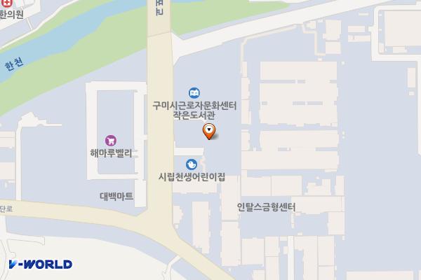 구미시근로자문화센터 위치 지도 — 경상북도 구미시 해마루공원로 24
